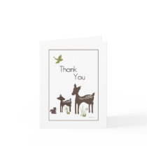 Mom and Baby Deer Thank You Card