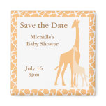 Mom and Baby Giraffe Save the Date Magnets