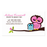 Mom and Baby Owl Calling Cards Business Card Template
