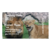 Mom and Dad Lion  Business Cards