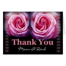 Mom and Dad - Wedding Thank You Greeting Card