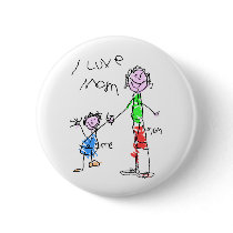 Mom and Me I Love Mom Pin