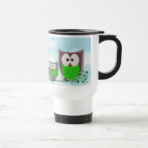 Mom and son owl design mug