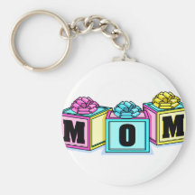 Mom (Blocks) Keychains