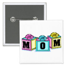 Mom (Blocks) Pin