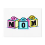 Mom (Blocks) Postcard