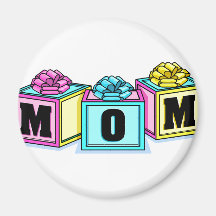 Mom (Blocks) Refrigerator Magnets