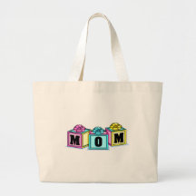 Mom (Blocks) Tote Bag