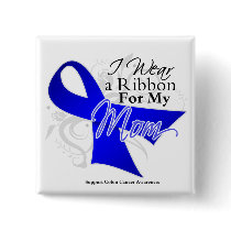 Mom Blue Ribbon - Colon Cancer Pins