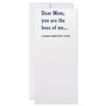Mom Boss of Me Full Color Rack Card