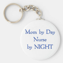 Mom by Day Keychain