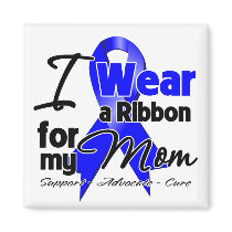 Mom- Colon Cancer Ribbon Fridge Magnet
