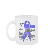 Mom- Colon Cancer Ribbon Coffee Mugs