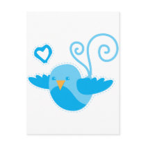 mom cute birdy post card
