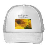 Mom & Daughter Together! Sports Hats Sunflowers