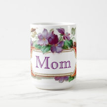 Mom Elegant Colorful Vintage Violet Personalized Mug
