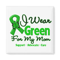 Mom - Green  Awareness Ribbon Fridge Magnet