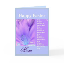 MOM - Happy Easter with Lily Greeting Cards