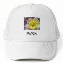 MOM hats Daffodil Flowers Floral Truckers Hat