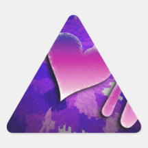 MoM heart design Triangle Stickers