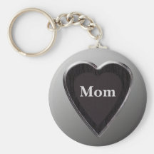 Mom Heart Keychain