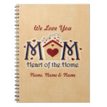 MOM Heart of the Home Personalized Notebook