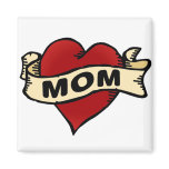 Mom Heart Tattoo magnets