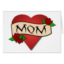 Mom heart tattoo Mother's Day card