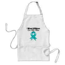 Mom - I Wear Teal Ribbon Stylish Apron