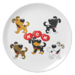 Mom in Heats (Surrounded by Pups) Dinner Plate