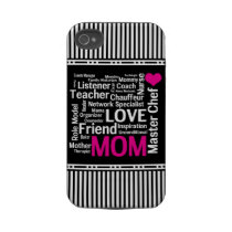 Mom is Love Mother's Day Gift for Do It All Mum Tough Iphone 4 Covers