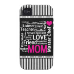 Mom is Love Mother's Day Gift for Do It All Mum Vibe iPhone 4 Cover