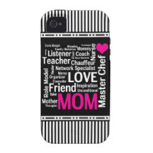Mom is Love Mother's Day Gift for Do It All Mum Vibe iPhone 4 Cover