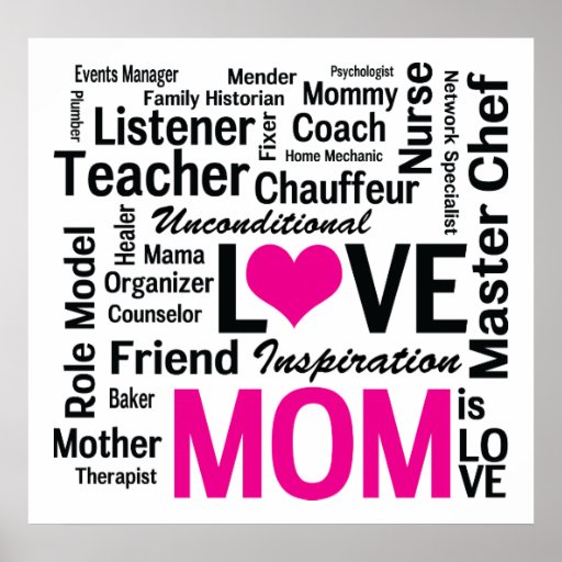 Mom is Love - Multitasking Do-it-All Mom Poster