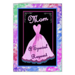 MOM - Mother of the Bride Invitation -  PINK Dress Cards