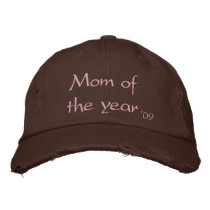Mom of the year, '09 embroidered baseball cap