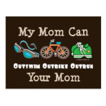 Mom Outswim Outbike Outrun Triathlon Postcard