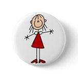 Mom Stick Figure Button