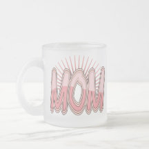 Mom sunburst frosted mug