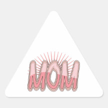 Mom sunburst triangle sticker