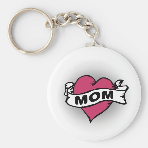Mom Tattoo Key Chain
