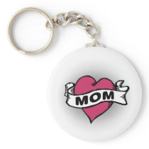 Mom Tattoo Key Chain