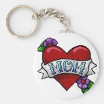 Mom Tattoo Keychain