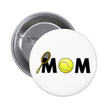 Mom Tennis Button