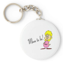 Mom To Be (Pregnant Woman) Keychain