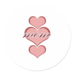Mom Triple Heart stickers
