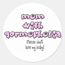 mom with germophobia stickers