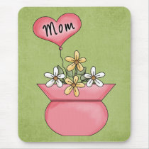 Mom With Heart Balloon - Great Gift Idea Mouse Pads