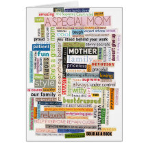 Mom Word Collage Card