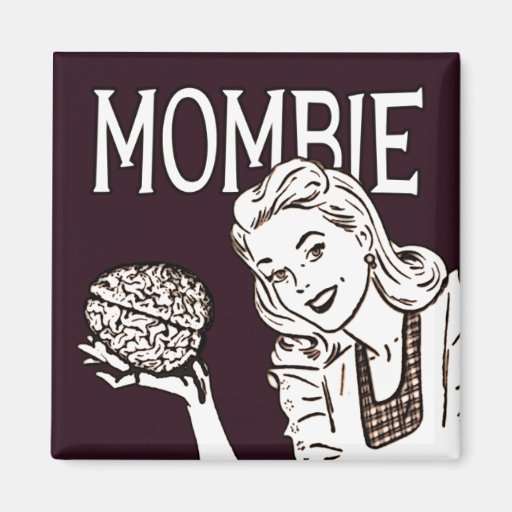 Mombie Retro Zombie Magnet